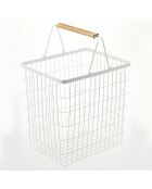 Panier à linge Tosca L blanc - 41.5x31x38.5 cm