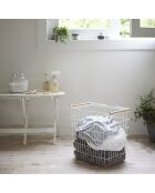 Panier à linge Tosca L blanc - 41.5x31x38.5 cm