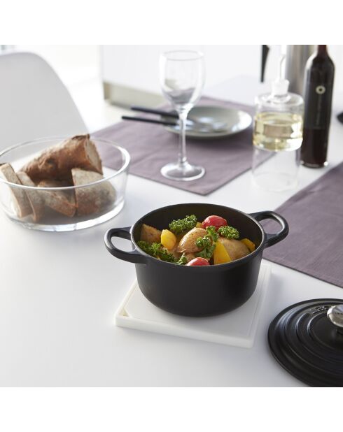 Silicum Tower Square witte onderzetter - 15x15 cm