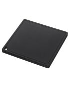 Dessous de plat Silicum Tower Square noir - 15x15 cm