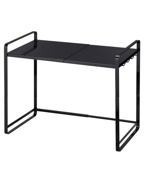 Étagère de rangement extensible Tower noire - 47.5x35x50 cm