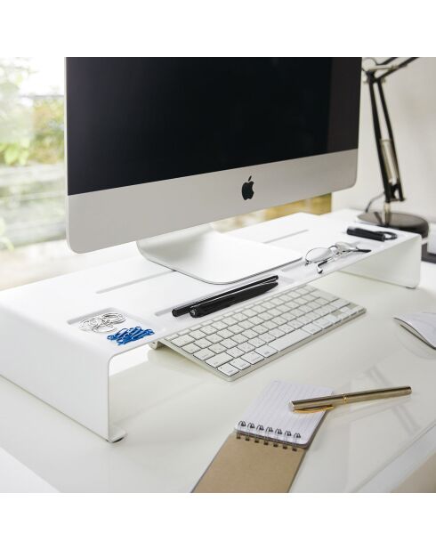 Support pour ordinateur blanc - 59x24x8 cm