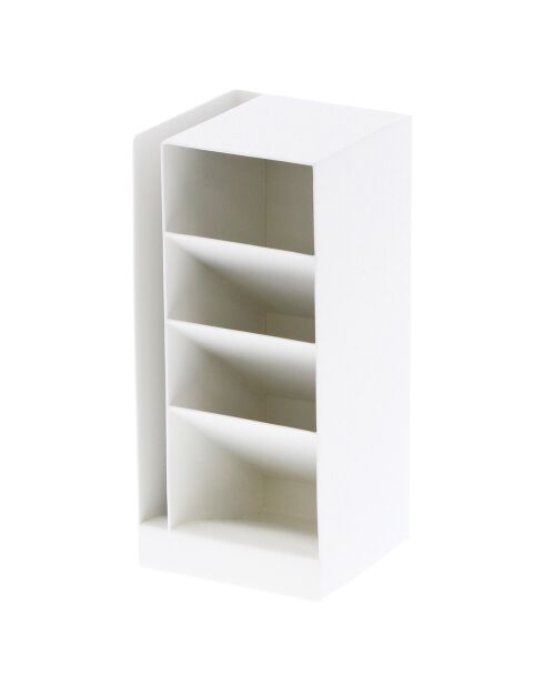 Rangement pour bureau blanc - 9x9x20 cm