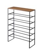 Étagère pour chaussures avec support 6 étages noire - 66x25x87 cm