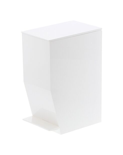 Poubelle pour salle de bain blanche - 12x19x27.5 cm