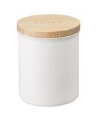 Boîte de rangement en Céramique Tosca blanche - D.9.5xH.11.5 cm