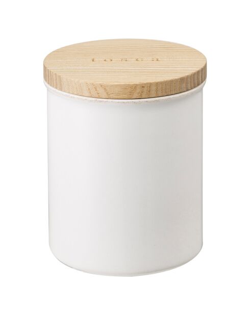 Boîte de rangement en Céramique Tosca blanche - D.9.5xH.11.5 cm