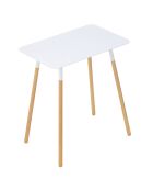 Mesa auxiliar rectangular blanca - 45x30x50 cm