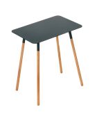 Table d'appoint rectangulaire noire - 45x30x50 cm