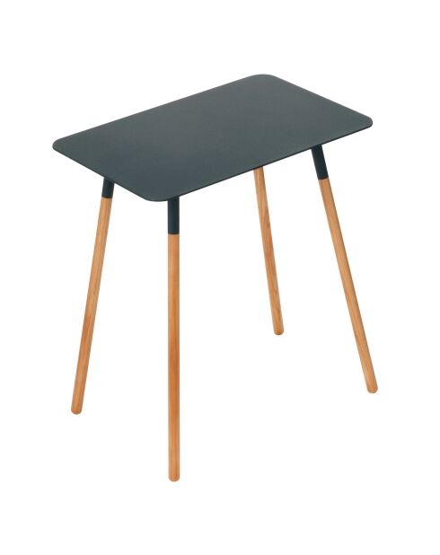Table d'appoint rectangulaire noire - 45x30x50 cm