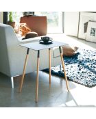 Table d'appoint rectangulaire noire - 45x30x50 cm