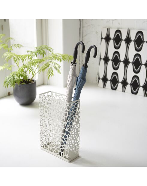 Porte-parapluies rectangle Nest blanc - 30x12x45 cm