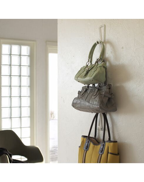 Rangement pour sacs Joce blanc - 7.5x8x77 cm