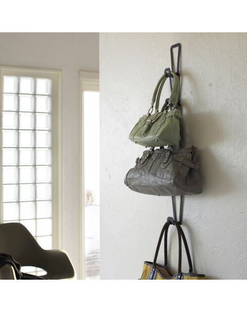 Rangement pour sacs Joce noir - 7.5x8x77 cm