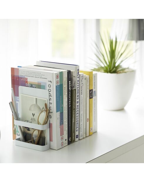 Rangement pour livres blanc - 12x15x18 cm