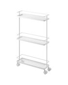 Chariot de rangement pour cuisine Tower Slim blanc - 38x12x66 cm
