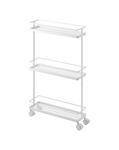 Chariot de rangement pour cuisine Tower Slim blanc - 38x12x66 cm