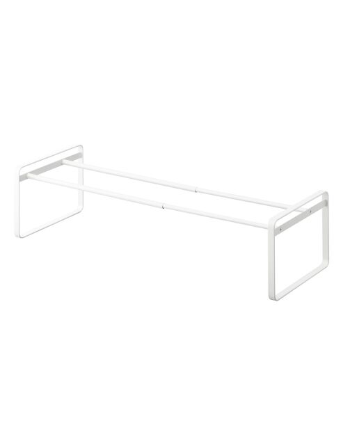 Rangement pour chaussures extensible avec cadre blanc - 70x25x17.5 cm