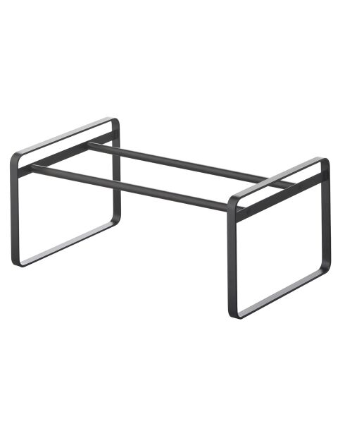 Rangement pour chaussures extensible avec cadre noir - 70x25x17.5 cm