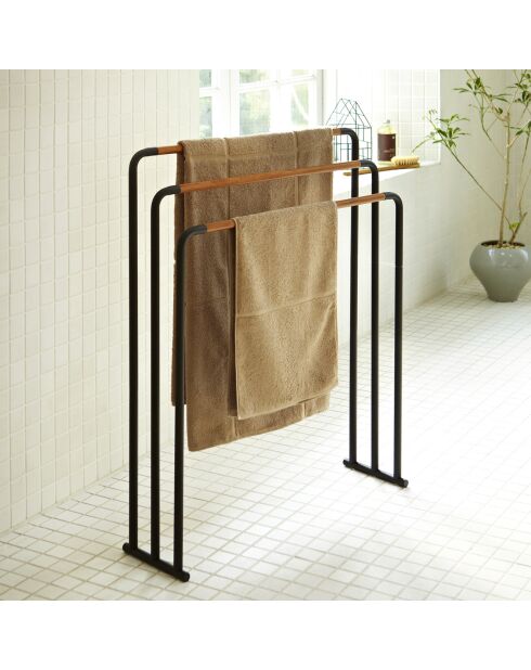Toallero de baño negro Avion - 70x19x83 cm