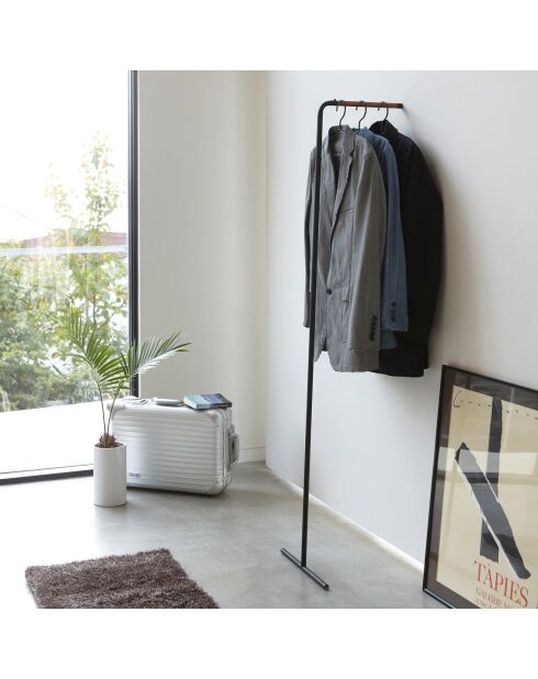 Porte-manteaux Leaning noir - 38.5x42x160 cm