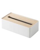 Étui à mouchoirs bois/blanc - 26x13x8.2 cm