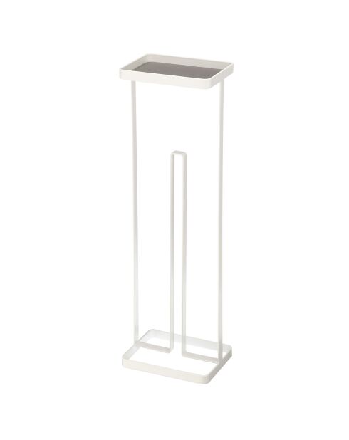 Toiletrolhouder met wit bakje - 16x12x52 cm