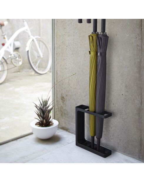 Porte-parapluies noir - 23.5x6.5x24.3 cm