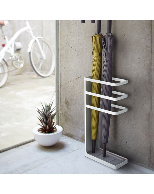 Porte-parapluies Slym blanc - 23x10.5x45 cm