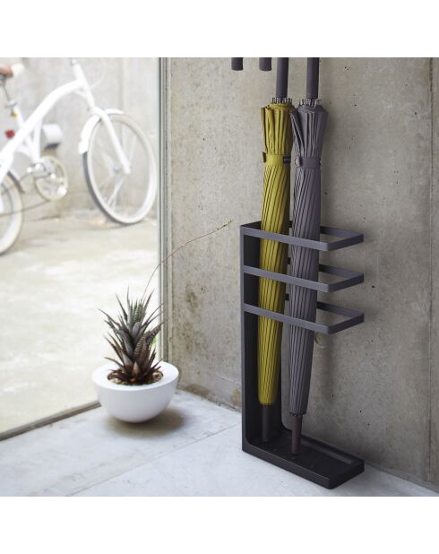 Porte-parapluies Slym noir - 23x10.5x45 cm