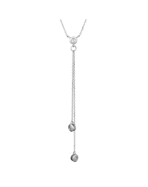 Collier Cordou Diamants 0.05 ct or blanc