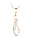 Pendentif Infinito Diamants 0.08 ct or jaune