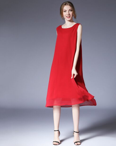 Robe sans manches rouge