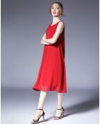 Robe sans manches rouge