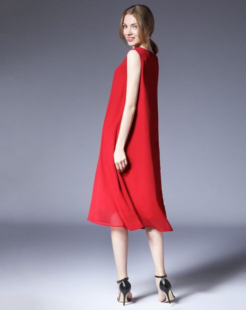 Robe sans manches rouge