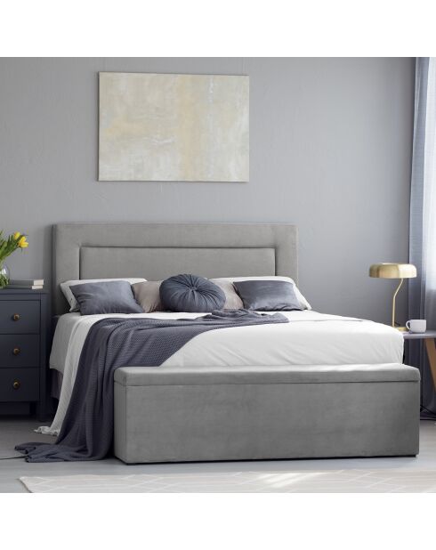 Tête de lit Ancona gris clair - 160x120 cm