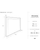 Tête de lit Ancona gris foncé - 160x120 cm