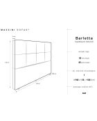 Tête de lit Barletta rose clair - 200x120 cm