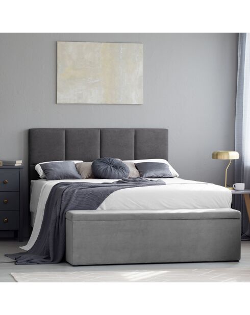 Tête de lit Barletta gris foncé - 140x120 cm