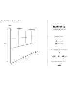 Tête de lit Barletta gris foncé - 160x120 cm