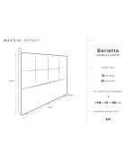 Tête de lit Barletta noire - 140x120 cm