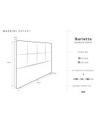 Tête de lit Barletta noire - 200x120 cm