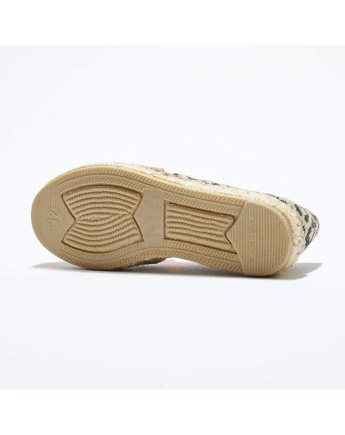 Espadrilles Animal Print beige/noir