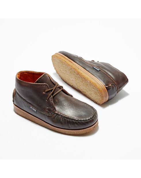 Chaussures montantes en Cuir Rustic mokka