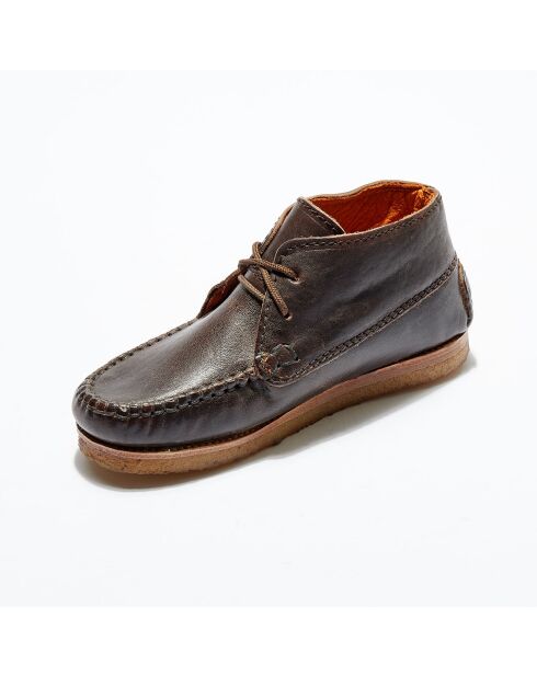 Chaussures montantes en Cuir Rustic mokka