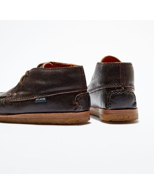 Chaussures montantes en Cuir Rustic mokka