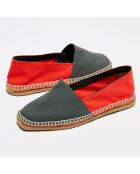 Espadrilles Onda bicolore gris/orange foncé