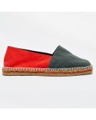 Espadrilles Onda bicolore gris/orange foncé