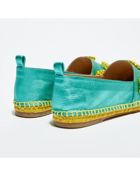 Espadrilles en Cuir Kenda turquoise