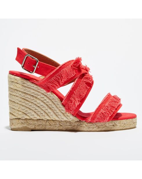 Begga rote Keilsandalen mit 9,5 cm Absatz